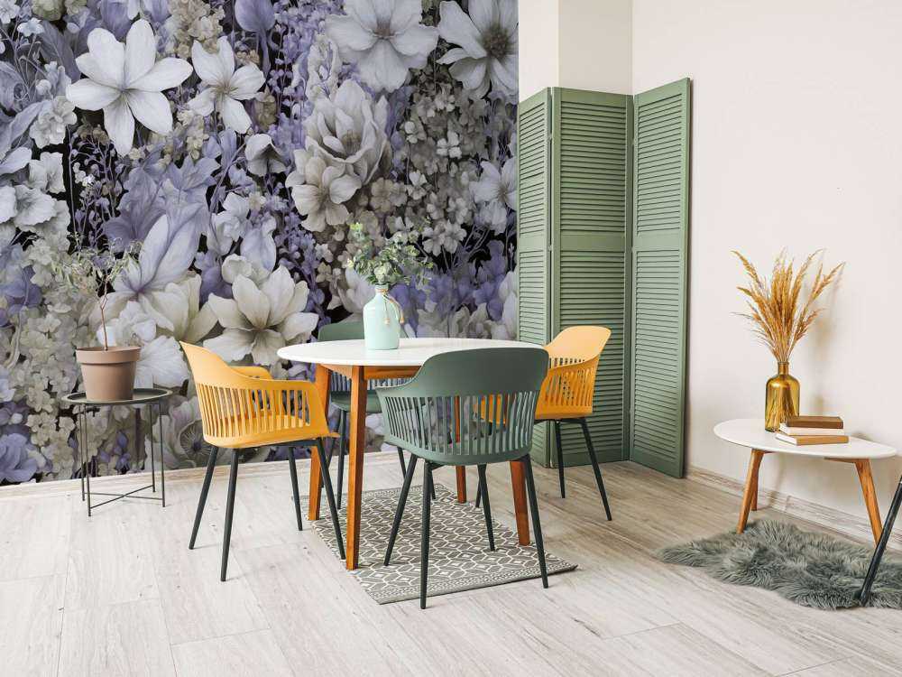 Flower festivalSEAMLESS Dark Gray