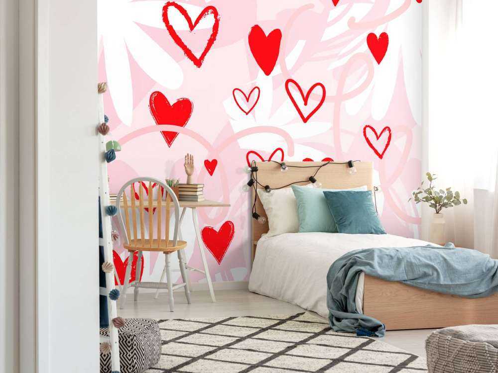 Speelse rode hartenzee