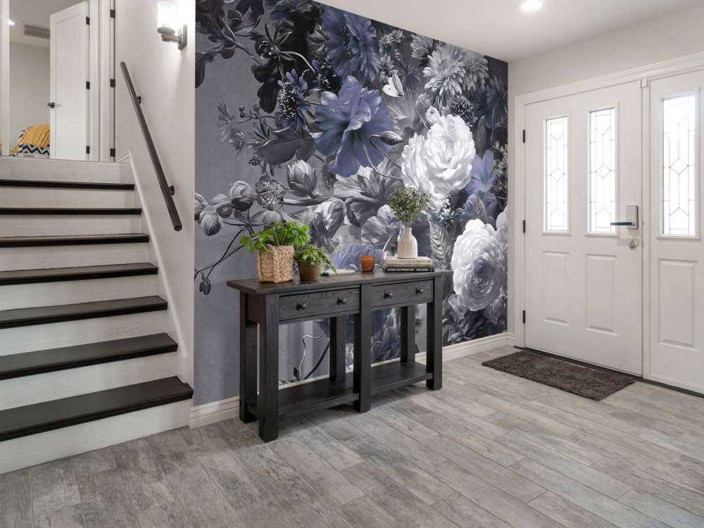 Big bouquet with poppies Blue