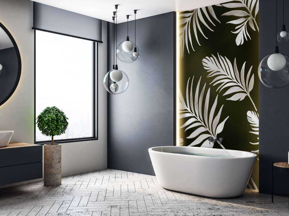 Golden leaves on dark Charcoal Gray