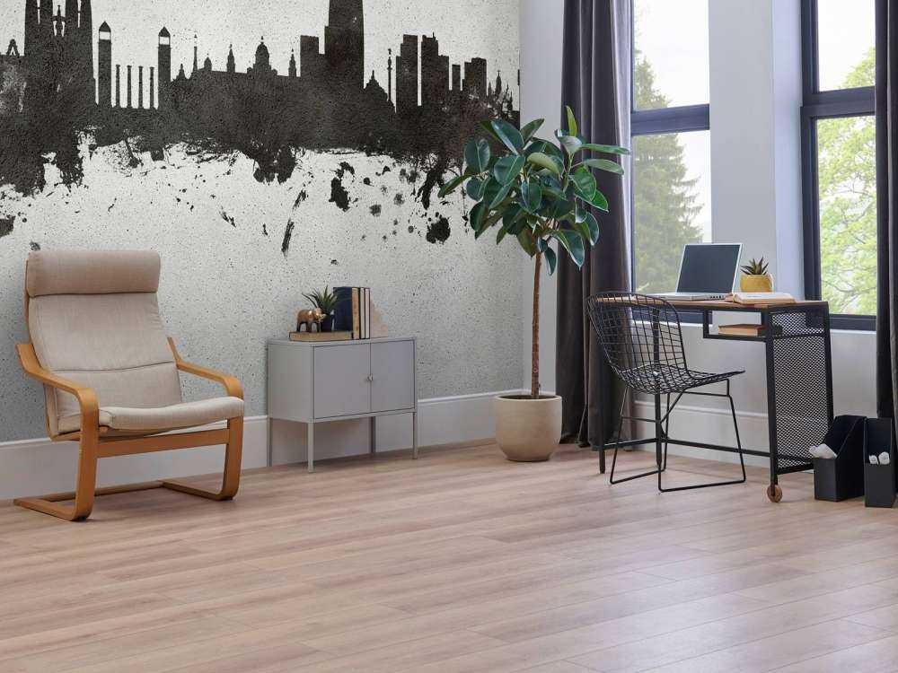 Waterverf skyline, Barcelona