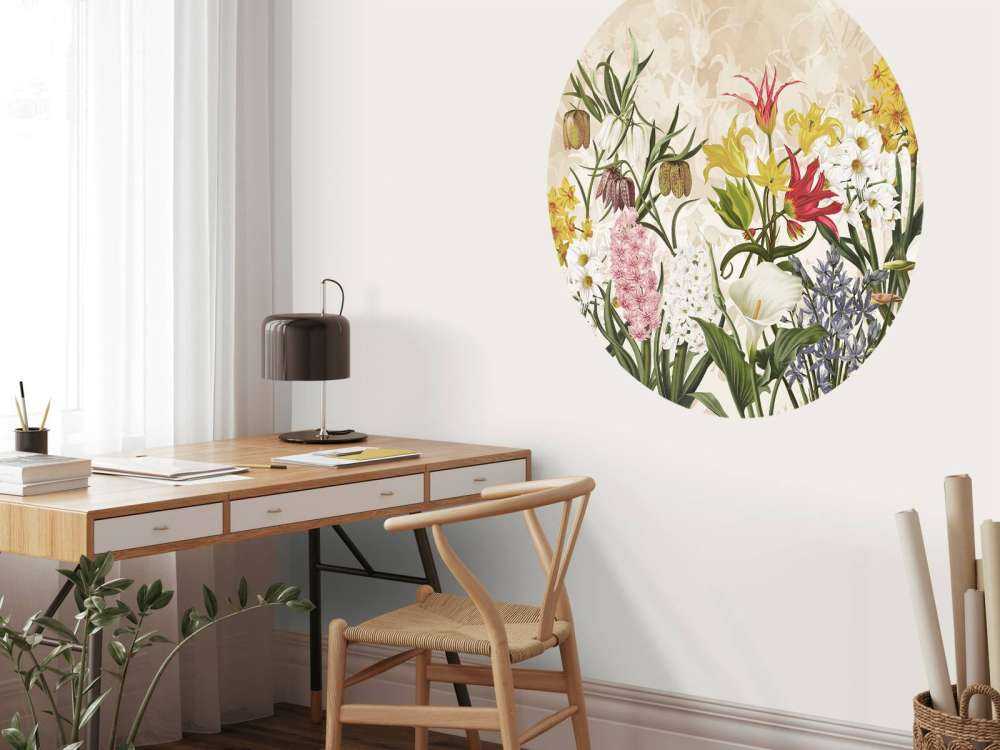 Spring Flowers - Warm Honey Beige