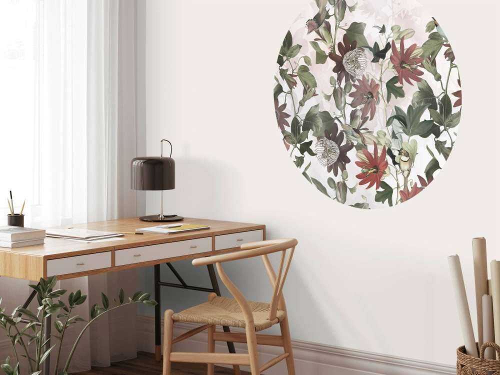 Seven Birds in Enchanted Foliage - Blush Garden