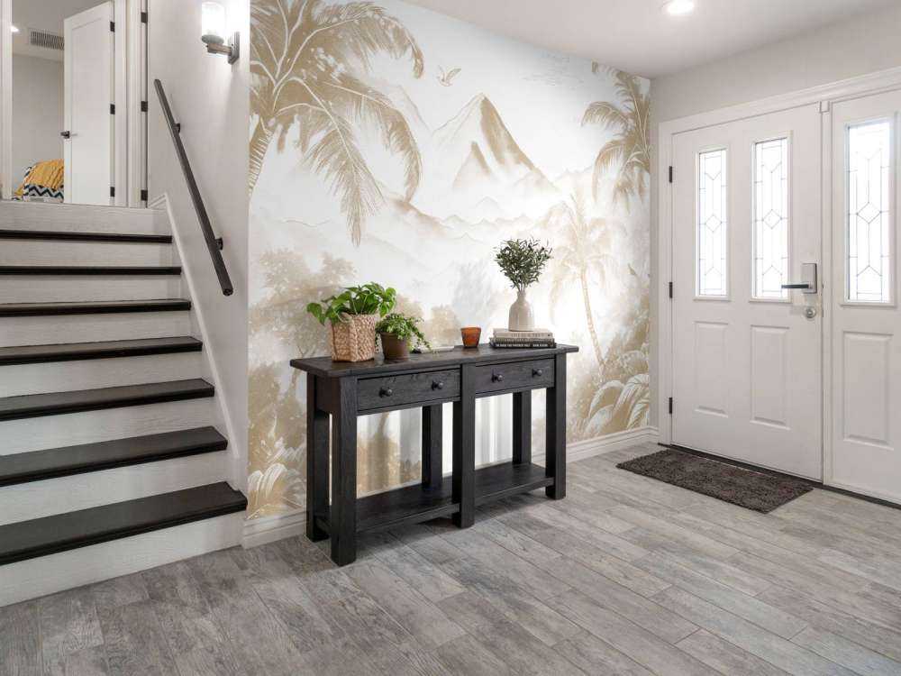 Ochtendgloren op Vulkanisch Eiland, taupe