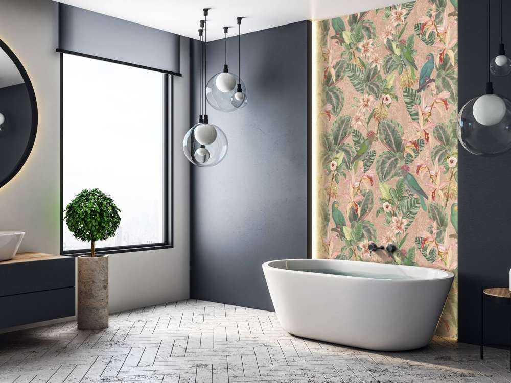 Tropische Jungle vogels & papegaaien - terracotta