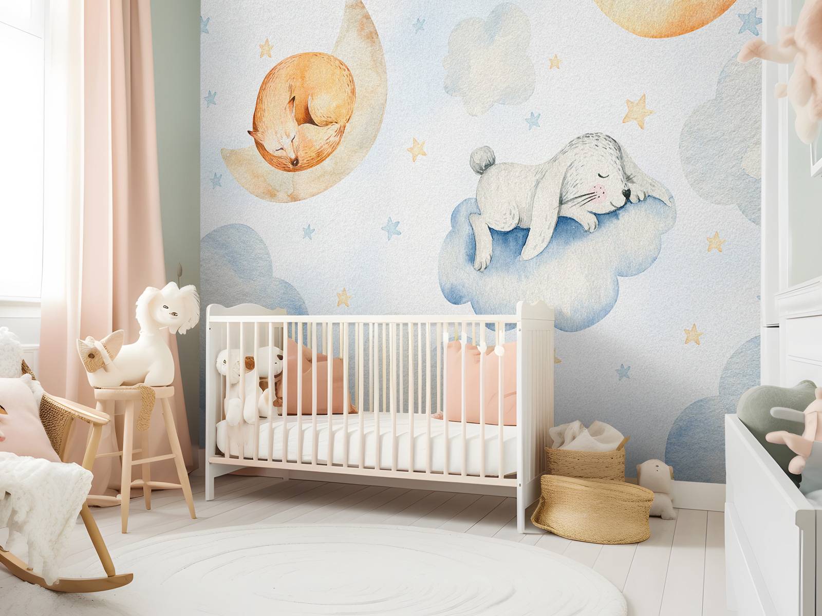 Slapende vrienden in de wolken - Fotobehang, image size:1600x1200