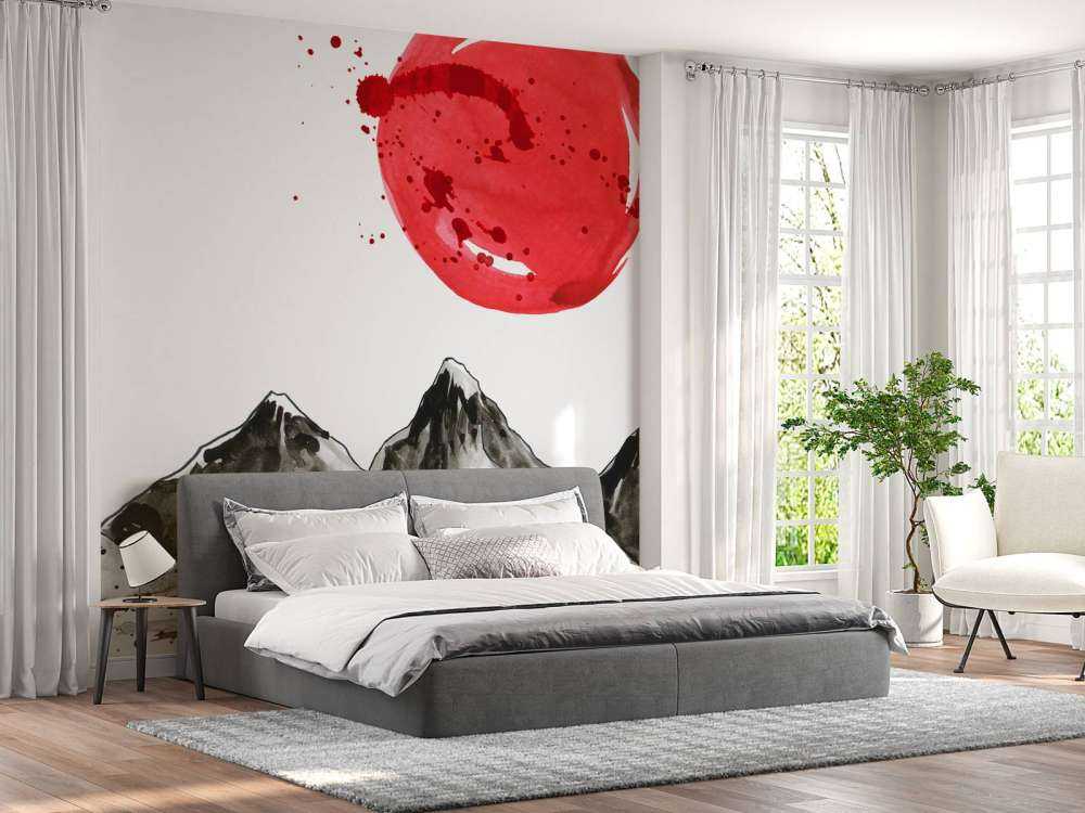 Zwart-wit Oosterse tekening