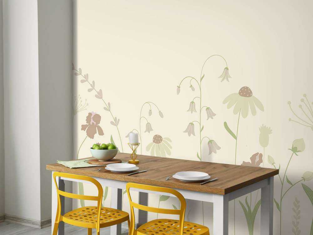 Bloemenveld hoog zand met oud roze