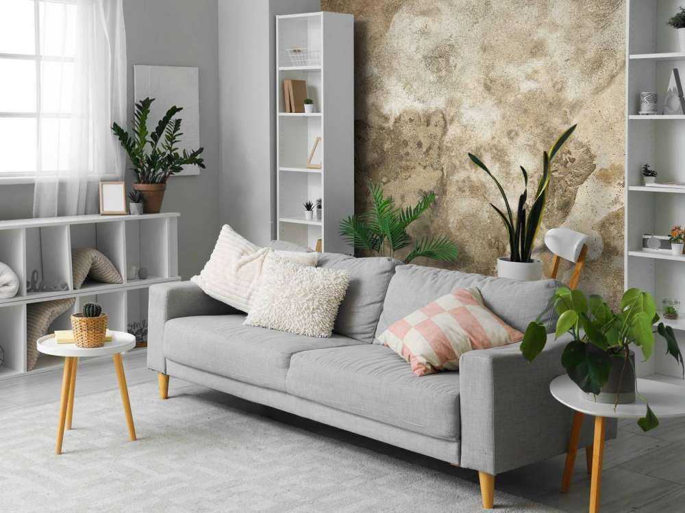 Gelaagde betonnen muur