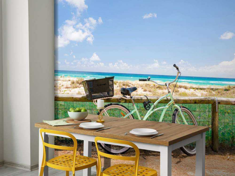 Fiets bij het strand