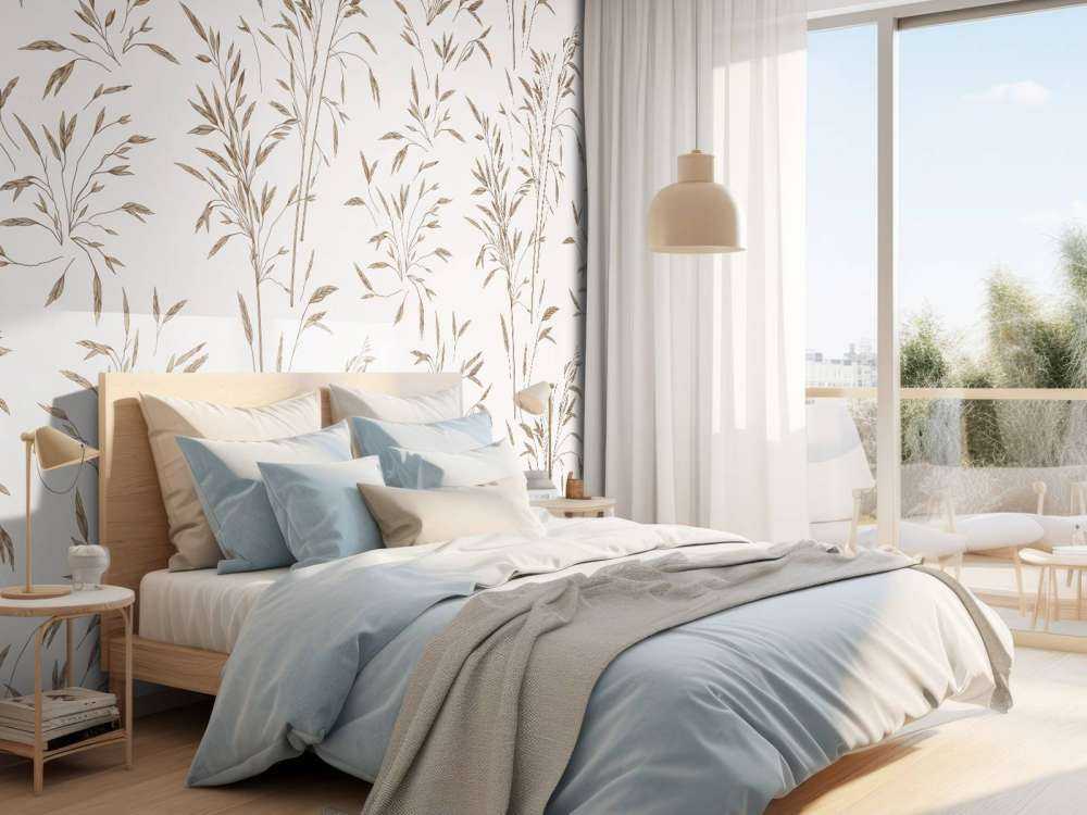 Bruine bloemen patroon