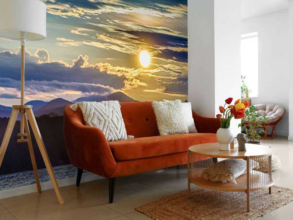 Meer onder prachtige wolken