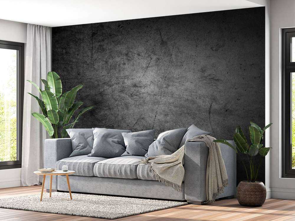 Grijze muur met krassen