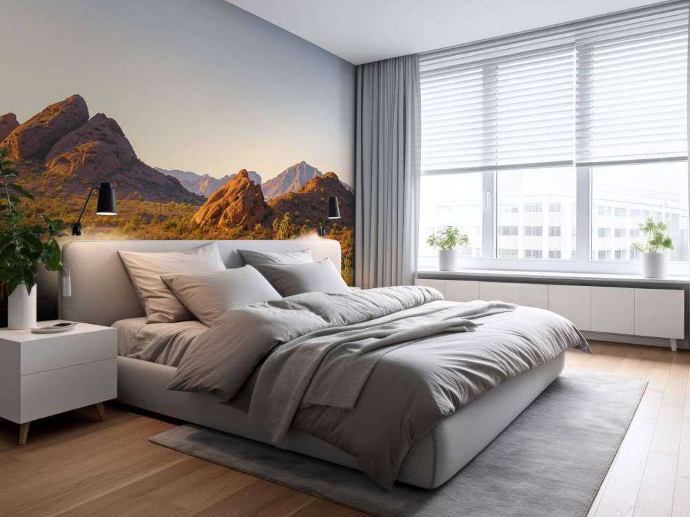 Woestijnlandschap met cactussen