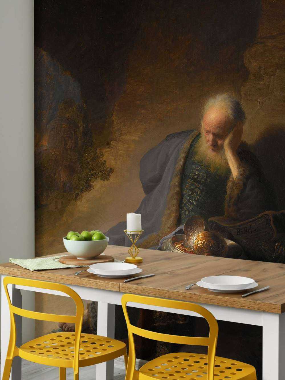 Jeremia treurend over de verwoesting van Jeruzalem