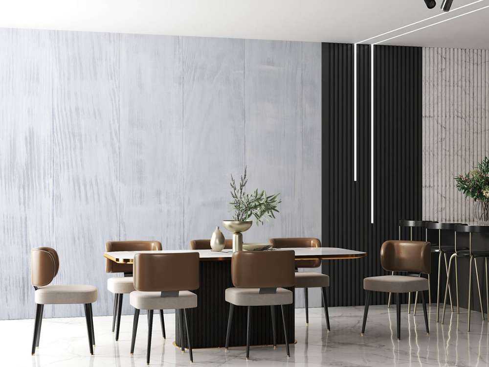 Verticale witte houten planken