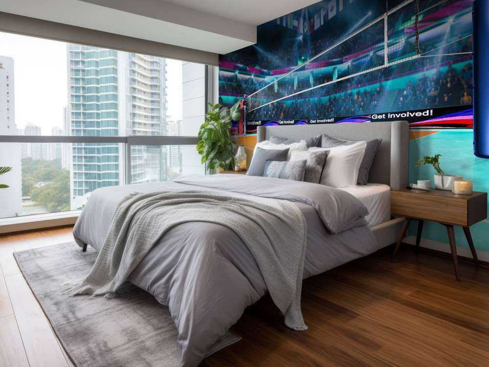 Modern volleybalveld