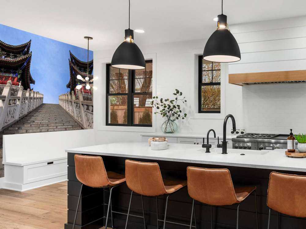 Trap naar Chinese tempel