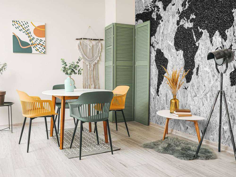 Zwarte wereldkaart op witte achtergrond