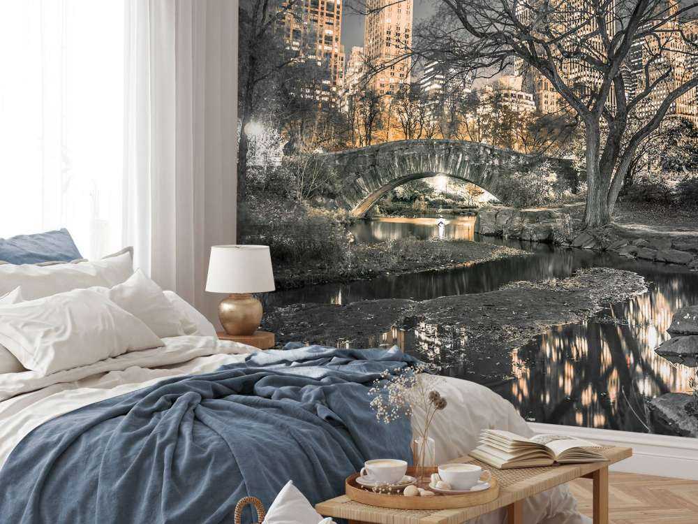 Central park in de avond