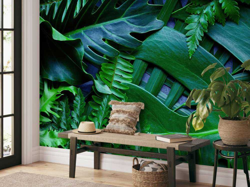 Groene jungle bladeren