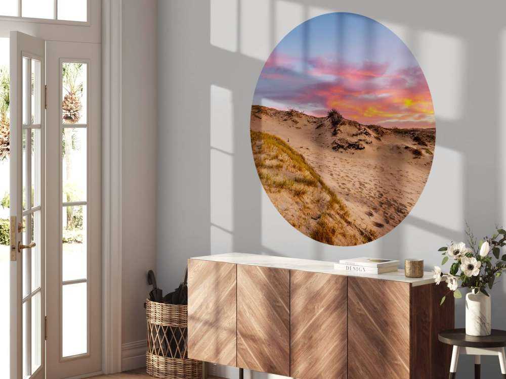 Zonsondergang vanuit de duinen