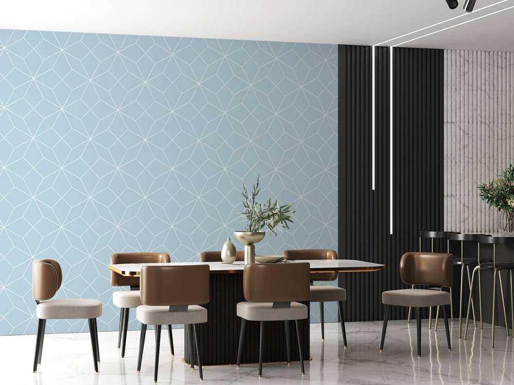 Lichtblauwe geometrische lijnen