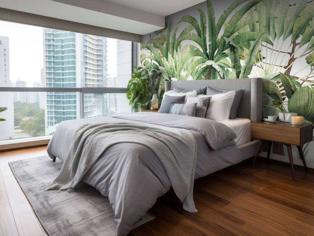 Geschilderde palmbomen