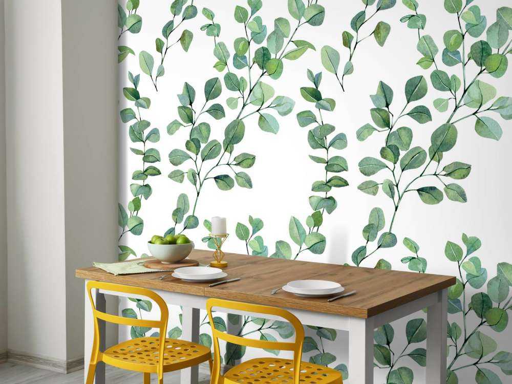 Waterverf bladeren en takken