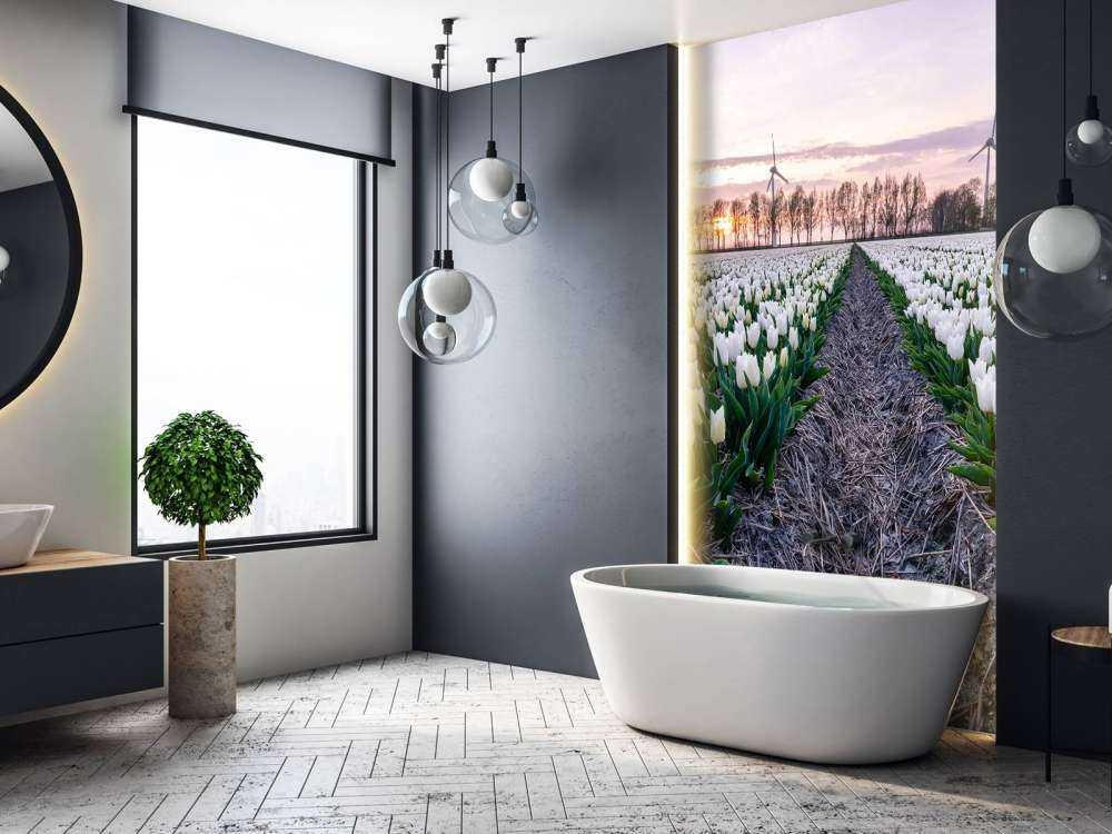Wit tulpenveld