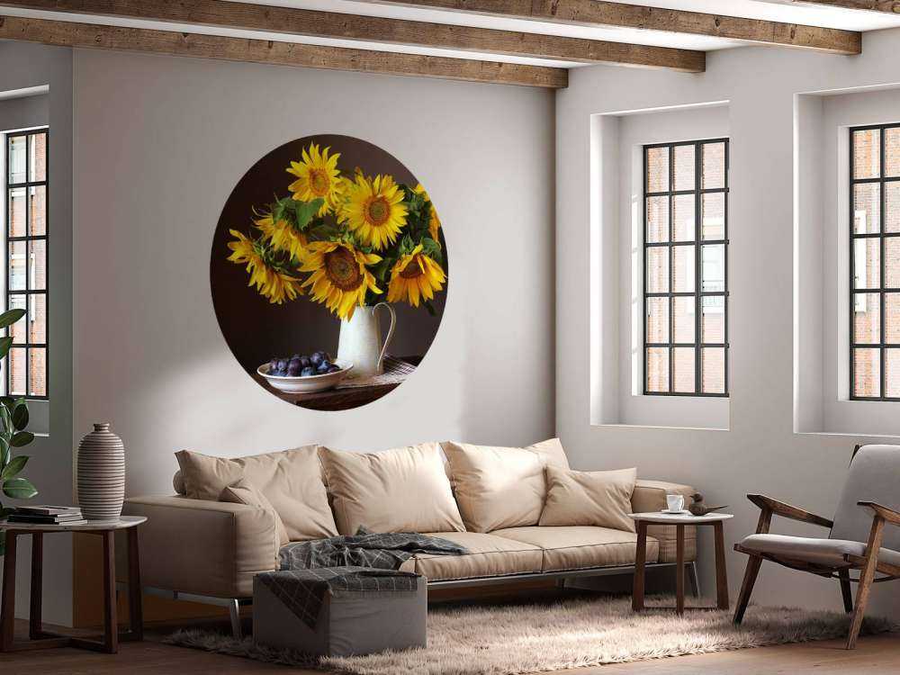 Zonnebloemen en bessen