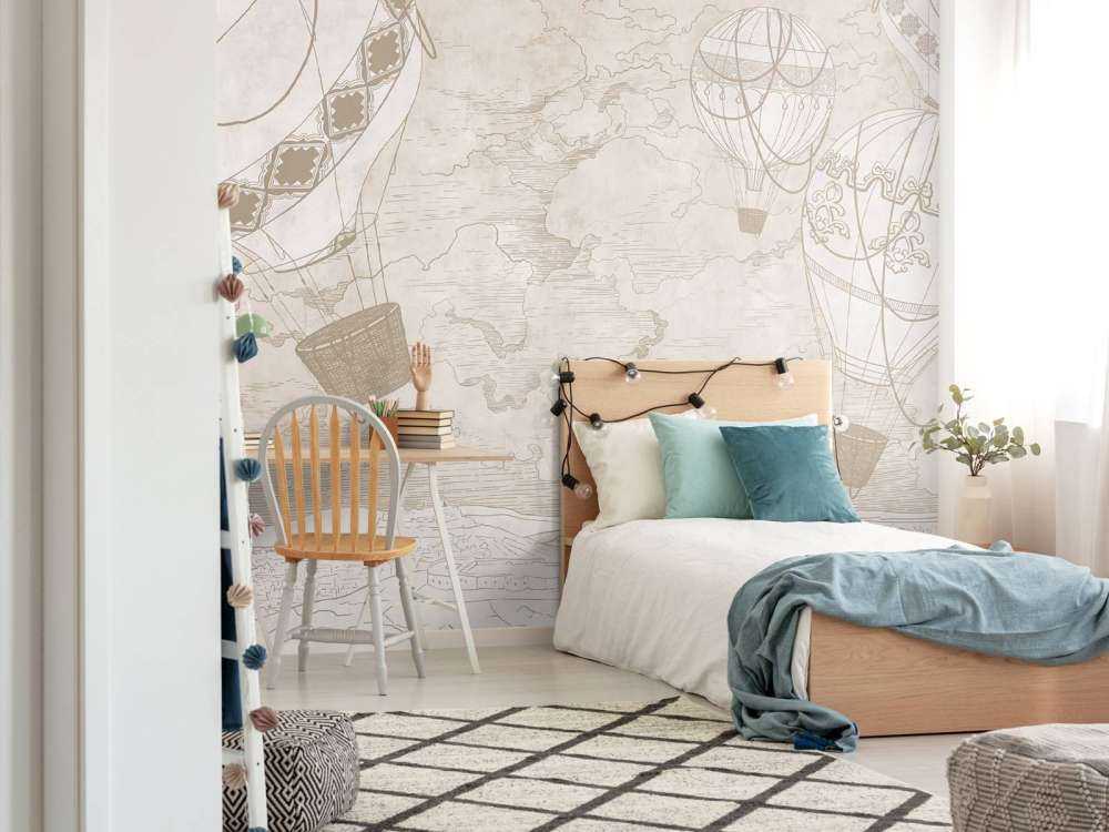 Luchtballonnen boven de stad