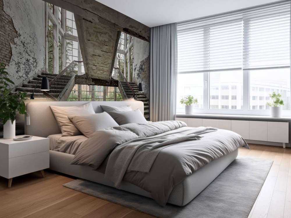 Trappenhuis in verlaten school