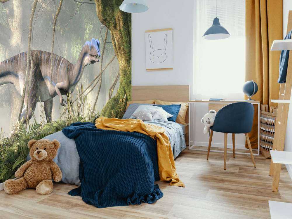 Dinosaurus in het bos