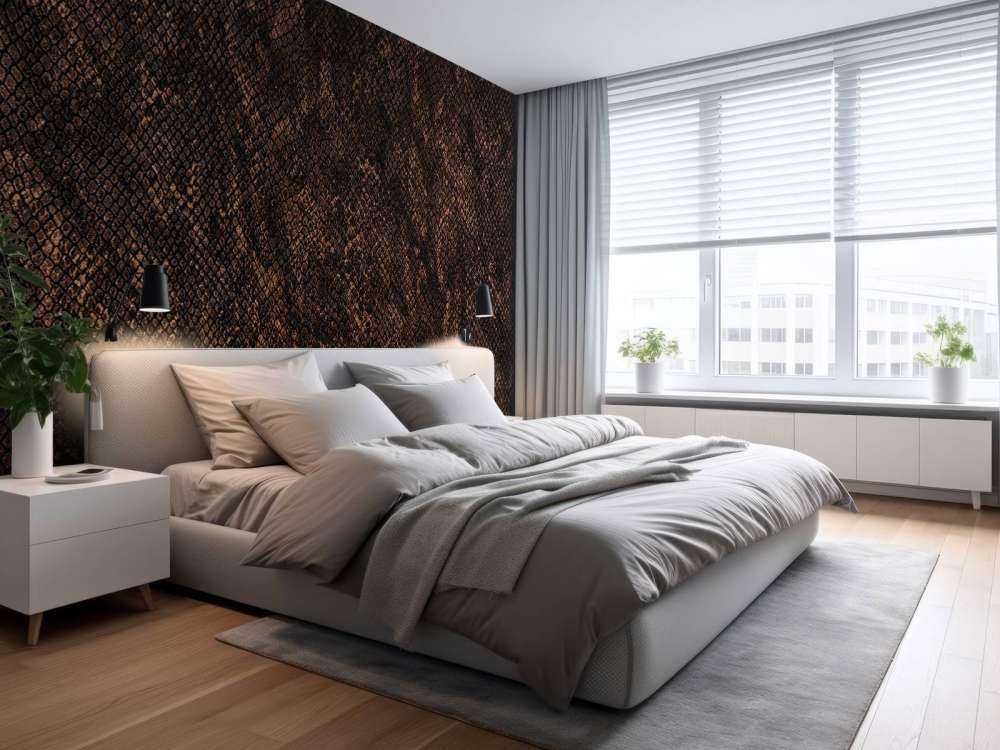 Slangenhuid met koper kleur