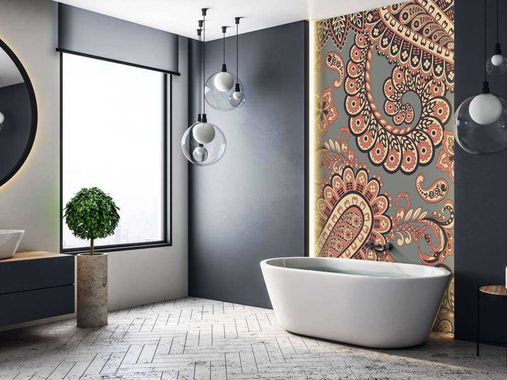 Oude indiaanse bloemen patronen