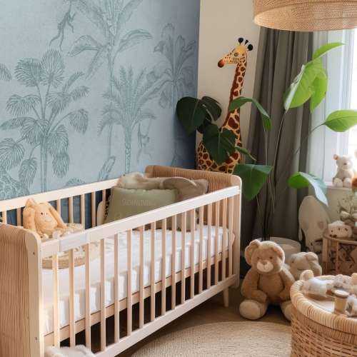 Tropisch dierenjungle blauw