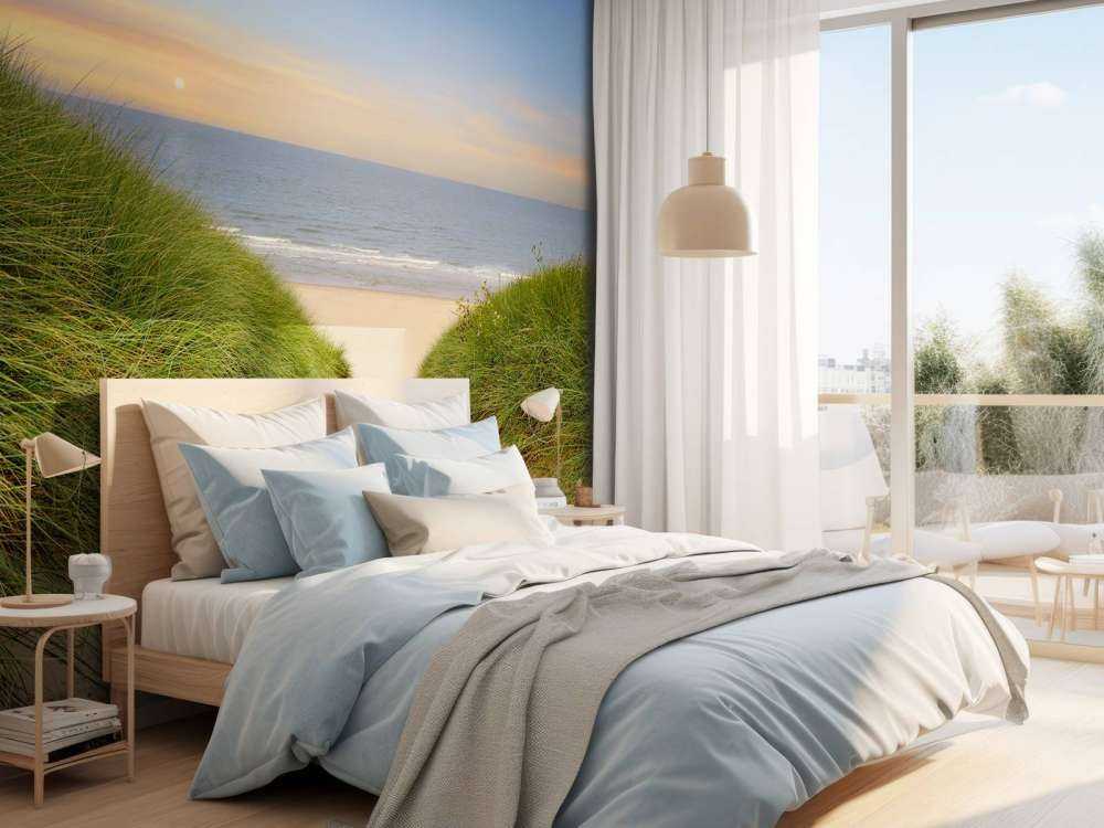 Zonsondergang bij strand