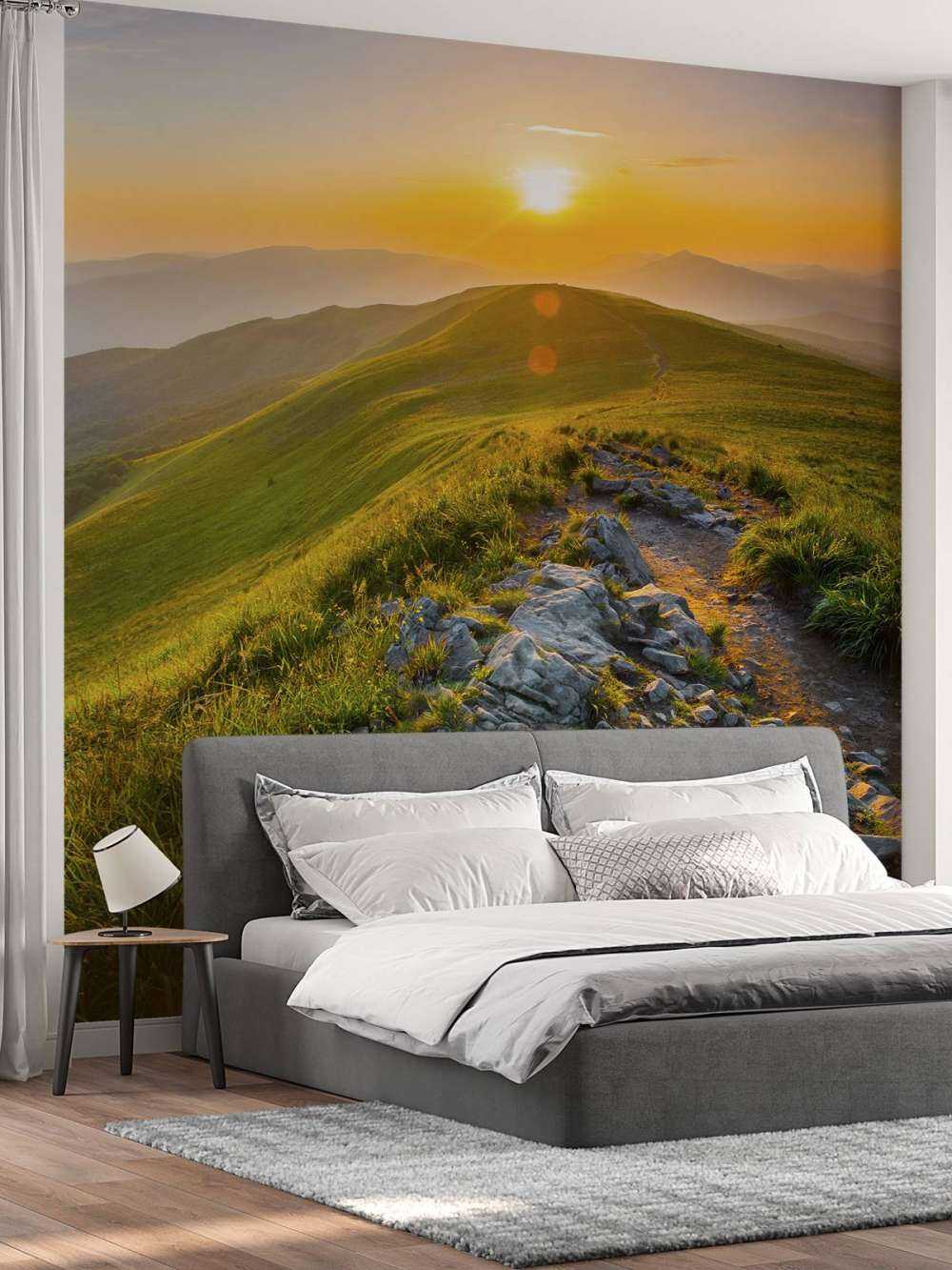 Zonsondergang in een berglandschap