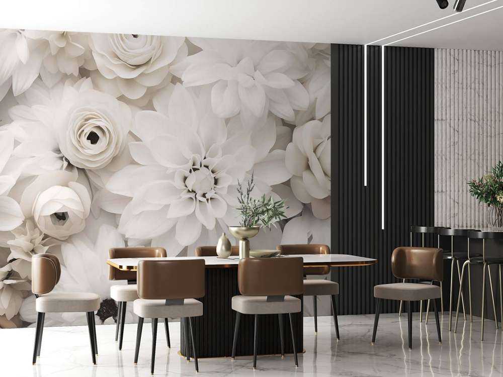 Blossom cascade floral beauty off white
