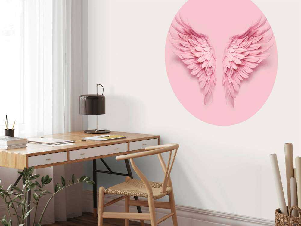 Pink angel wings backdrop