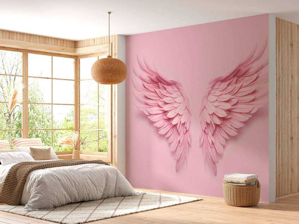 Pink angel wings backdrop