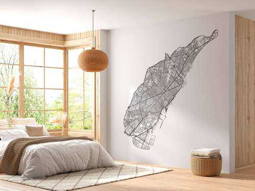 Plattegrond van Barcelona, wit