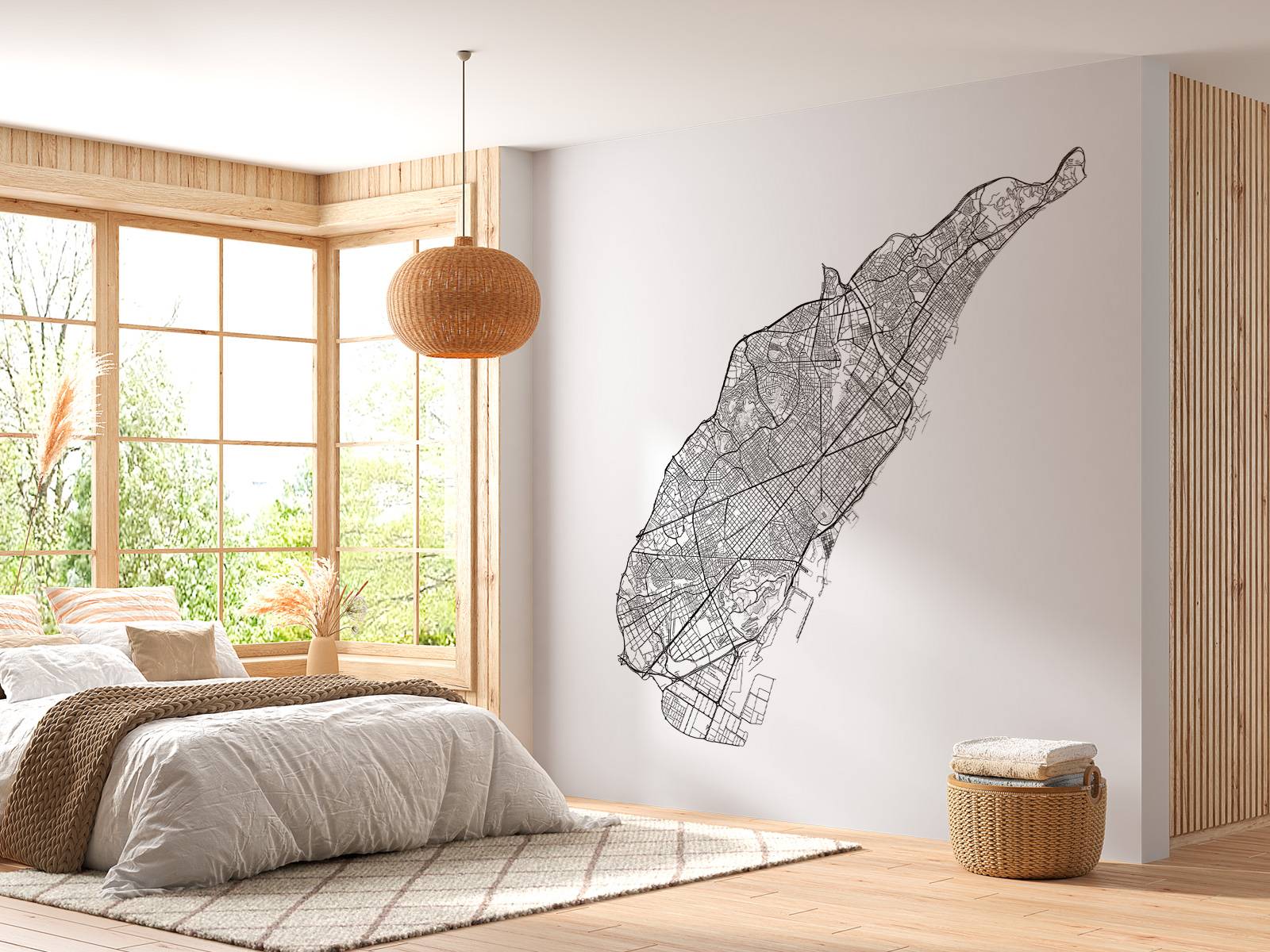 Plattegrond van Barcelona, wit