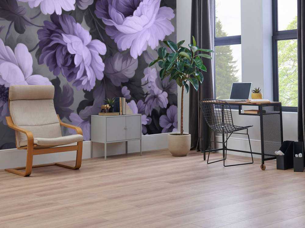 Nostalgic floral garden cottagecore purple