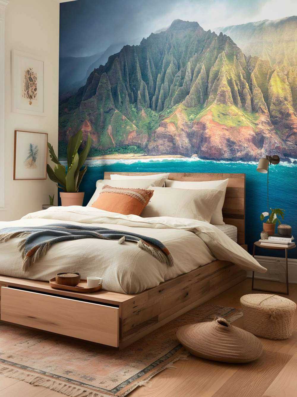 Zonlicht op tropische kliffen