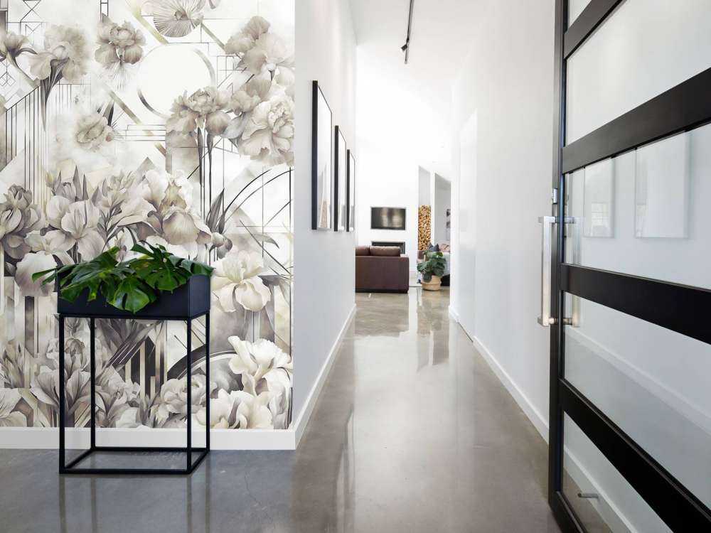 Huge Watercolor Irises Green