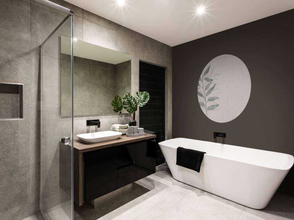 Minimalistische tak in grijsgroene aquarel