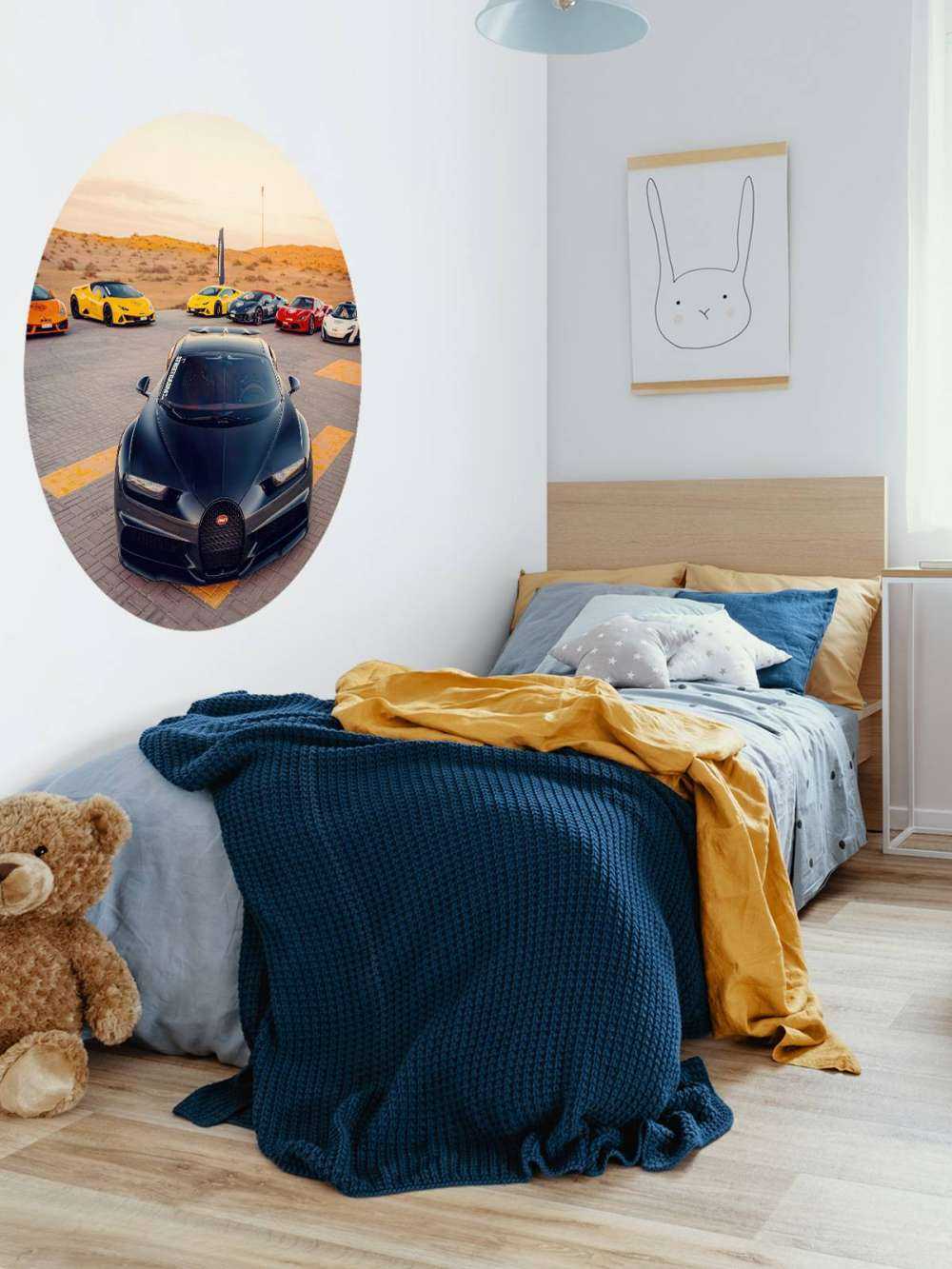 Hypercars bij zonsondergang