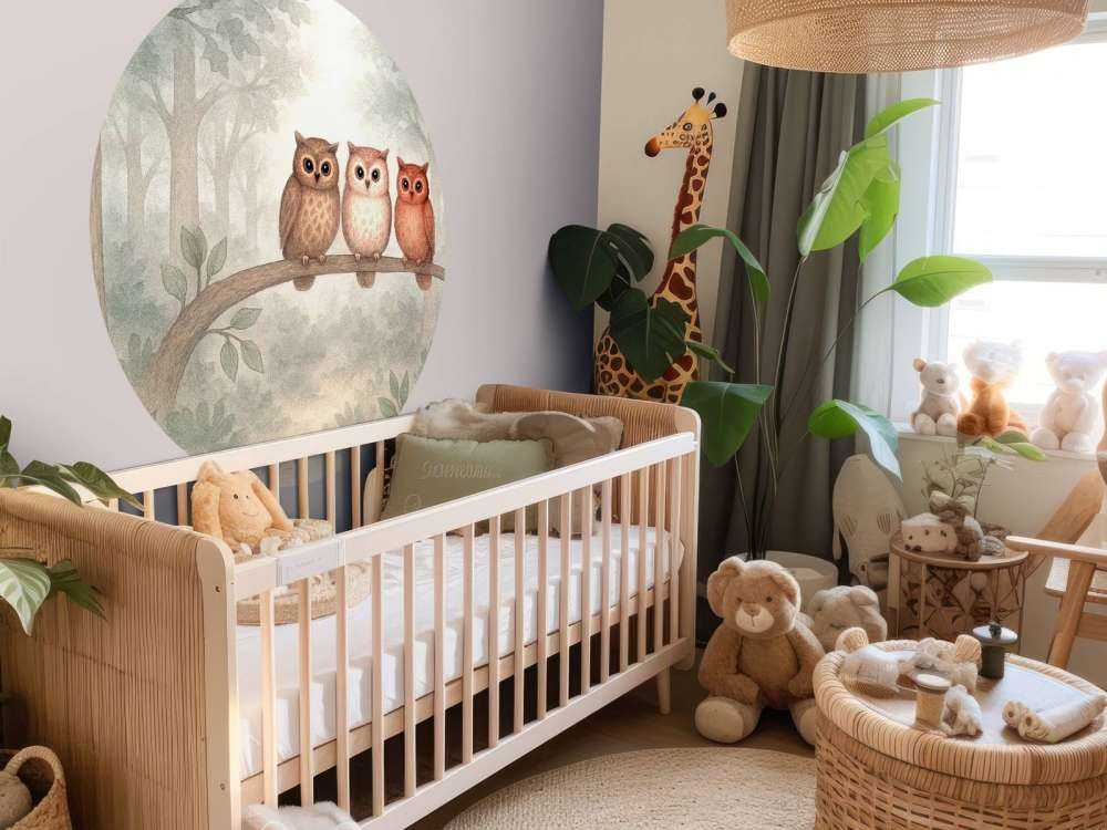 Drie uiltjes in het bos